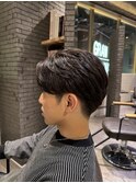新宿波巻きスパイラルパーマ大人男子ウェーブメンズサーフカール