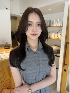 リアン(Lien) くびれ巻き/ダークチョコカラー/韓国ヘア/上品モテ