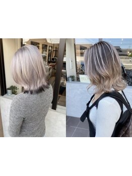 「ダメージレス×デザイン」にこだわり一人ひとりに合った施術工程でご希望の色味を再現♪ノンブリーチも◎