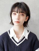 ギークス(GEEKS)&nbsp;【GEEKS渋谷】くびれボブ/黒髪/前髪あり/就活ヘア/耳かけボブ/艶