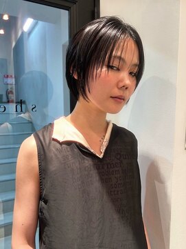 シータ(sheta) 【表参道sheta】小顔カット黒髪ショートボブオリーブグレー