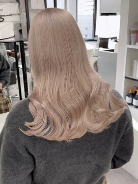 ベレーザ 渋谷(BELEZA) 渋谷ミルクティーベージュハイトーンカラーヘーゼルベージュ韓国