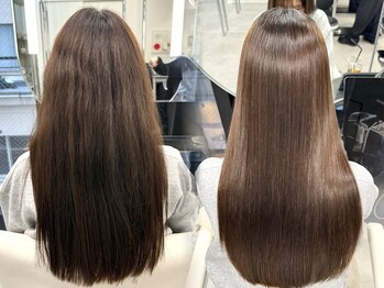 セラン 表参道(Celan)の写真/癖を抑え扱いやすく！SNSで話題の縮毛矯正◎理想のツヤと柔らかさのある美髪に[表参道/縮毛矯正/髪質改善]