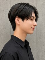 クリアオム 蕨(CLEAR homme) メンズ 韓国風センターパート シースルーバング 黒髪