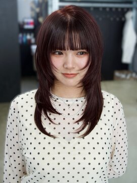 ローレンアンドパレード 並木坂店(Lauren&Parade) ピンクブラウン 顔周りカット レイヤーカット 顔周りレイヤー