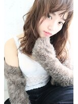 ケアシンサイバシ(CARE shinsaibashi) おしゃれなオン眉バングにルーズカールで今っぽく