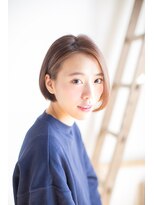 ヘアーズ ロッソ テラス(hair's ROSSO TERRACE)&nbsp;[鶴見]センターパート耳かけマッシュカールボブ☆[30代40代50代]