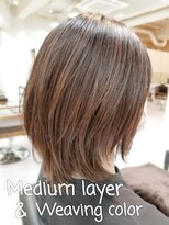 ピュア プレイス ラボ(PURE PLACE LABO)&nbsp;【PURE PLACE×北島】軽やかレイヤースタイル×ベージュカラー