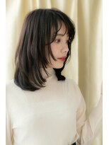 カバーヘア ブリス 大宮西口(COVER HAIR bliss) ■アッシュブラックくせ毛風小顔ワンカール17★大宮20代30代40代