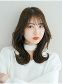 切りっぱなしボブ エアリーロング 美髪 ピンクブラウン