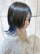 プログレス 仙台駅東口店(PROGRESS)&nbsp;イヤリングカラー　クールグレー×ブルー　10代/20代/卵型/丸型