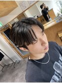 透け感ナチュラルコンマバング センターパート ニュアンスパーマ