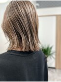 ホワイトラベンダーハイトーン外国人風透明感大人可愛い韓国