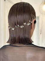 カムジーヘッドカミノウラ(COMEGHEAD KAMINOURA)&nbsp;ミルクティベージュカラーミニボブ大人ショートボブショート