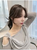 【リナ】マロンベージュ/流れる顔まわり/似合わせ韓国ヘア