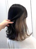 ベージュ×インナーカラー