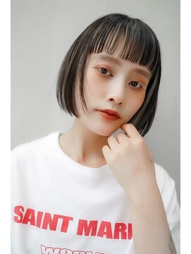 ギークス(GEEKS) 【GEEKS渋谷】オン眉ボブ/アンブレラカラー/初ブリーチ/秋カラー