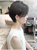 透明感カラー ボブ 前髪 ショート カラー ブリーチ&ダブルカラー