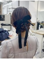 モリオフロムロンドン 大宮店(morio from London)&nbsp;シニヨン×リボンアレンジ【金山】