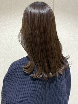 ビューティシモ 川越(Beautissimo) 顔周りカット オリーブグレージュカラー 透明感カラー 20代 艶髪