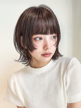 小顔映え 姫カットショートウルフ