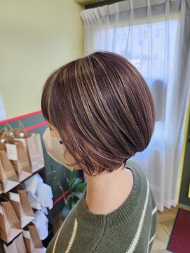 ママさんおすすめ☆白髪ぼかし&イヤリングカラー