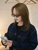 パークホワイト 代官山(PARK White) ボブウルフハッシュカットレイヤーカットベージュ小顔カット