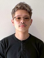 メンズサロンオー 宮崎(Men's salon O.)&nbsp;ツーブロック ショートモヒカン アップバング アッシュベージュ