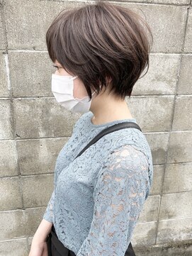 にしはら 美容室 【倉地雄介】ラベンダーベージュがかわいいショート【長岡天神】