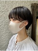 耳掛けマッシュショート