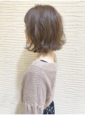 【morio】札幌ボブ　大人かわいいゆるふわグレージュボブ