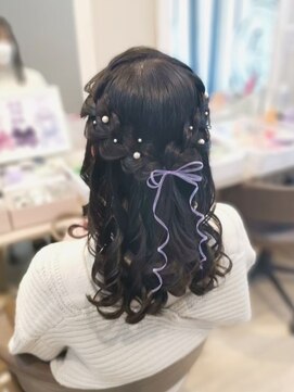 ミント(MINT) 編み込みハーフアップ