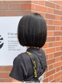 【117hair garage】シンプルボブ_ポイントブリーチ