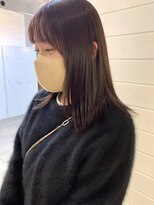 クラフト 福津(CRAFT)&nbsp;【CRAFT渡邉】暗髪ピンクラベンダー/ 切りっぱなしミディ