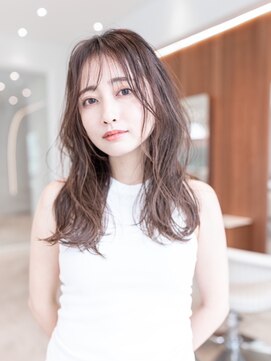 ハバナ 渋谷(HAVANA) 20代30代大人可愛い斜めバンググレージュカラー/レイヤーカット