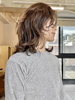 ワール(whirl.)&nbsp;マッシュウルフレイヤーグレージュカラーグレーベージュ30代40代