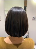 フルバング/似合わせカット/レッドブラウン/30代40代/人形町