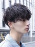 メンズカット＋シャドウパーマ ￥13000#渋谷#メンズマッシュウルフカット#眉毛