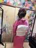 盛髪ヘアセット　￥6,600（早朝料要確認)