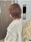 ボブウルフ/ピンクベージュ/20代30代40代/横浜