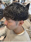 波巻きスパイラルパーマメンズマッシュパーマツイストパーマ