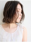 原宿ボブパーマウェーブヘアニュアンスパーマくせ毛風パーマ