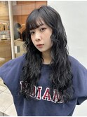 カジュアルくるくるロング