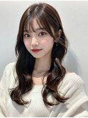 ブリーチなし秋カラー透明感小顔ボブアッシュブラウン顔周り