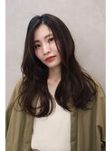 顔まわりレイヤー×黒髪ロング