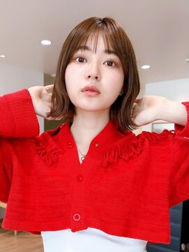 セイドット オモテサンドウ(Say. omotesando) Say.外ハネボブくびれボブオリーブグレー暗めカラー表参道青山