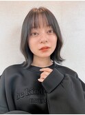くびレイヤーボブルフネビージュ小顔ワンレンこなれミディ