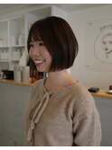 ミニボブ/お顔周り/オリーブベージュ