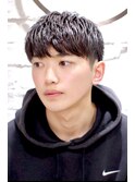 重ためマッシュ刈り上げツーブロックスタイル