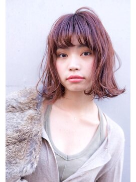 エース (ACE) ACE LA ラベンダーブラウン×外ハネゆるふわボブ